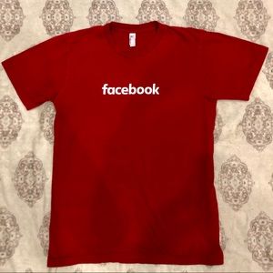 Facebook Company T Shirt - Size M - Red
